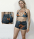 Short de Baño SB-09 flores naranja