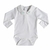 Body Gola Algodão Pima Branco com bordada Rosas - manga longa