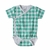 Body Bebê Kimono Algodão Pima Vichy Verde MENTA manga curta