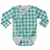 Body Kimono bebê Algodão Pima Vichy Verde MENTA manga longa