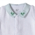 Macacão Bebê Jacquard Branco Gola Bordada Tênis
