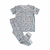 Pijama Infantil Feminino Algodão Pima Berries manga curta - detalhes em branco