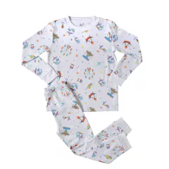 Pijama Infantil Masculino / Feminino Parque dos Sonhos Pima calça e blusa manga longa