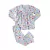 Pijama Infantil Feminino Algodão Pima Vegetais manga longa