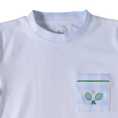 Pijama Infantil Vichy Celeste Tênis - manga longa