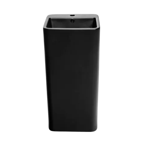 Lavamanos a piso Cuadrado Negro Mate Kupa B-154N