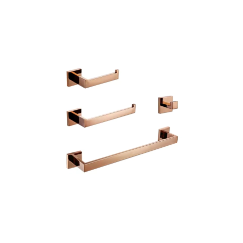 Accesorios para baño rose gold cuadrado ACC02RG - comprar en línea