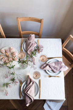 Manteles lisos de gasa de tusor - Belove Deco