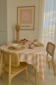 Manteles con rayas rosas SECADO EXPRESS - comprar online