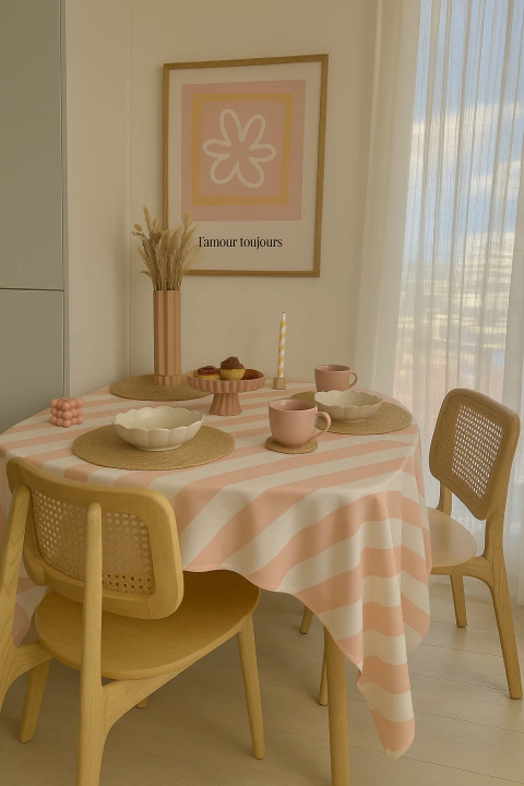 Manteles con rayas rosas SECADO EXPRESS - comprar online