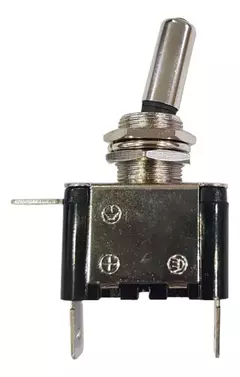 Tecla Palanca 1 Punto Cromada On-off Con Led 12v 20a