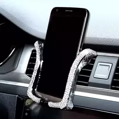 Soporte Porta Celular Femenino Con Brillo Para Auto
