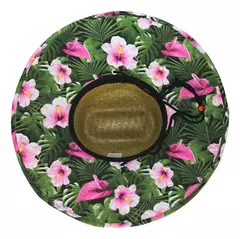 Capelina Sombrero Curva De Paja Bajo Ala Estampada en internet