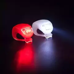 Luz Bicicleta Siliconada Roja Y Blanca - tienda online