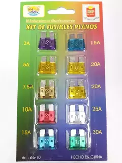 Kit Blister 10 Fusibles Planos Surtidos