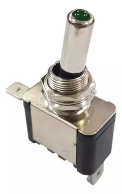 Tecla Palanca 1 Punto Cromada On-off Con Led 12v 20a - tienda online