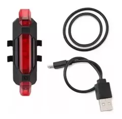 Luz Bicicleta Recargable Usb Blanco - Rojo - SILBECO
