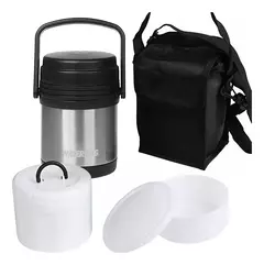 Lunchera Termica Acero Inox 1200 Cc Waterdog + Bolso - comprar online