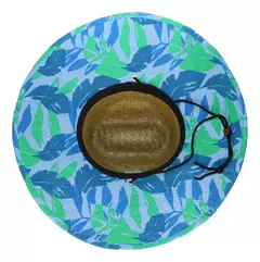 Imagen de Capelina Sombrero Curva De Paja Bajo Ala Estampada