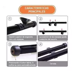 Cortina Parasol Enrollable (x2) Con Sopapas - Ventanilla/Luneta - SILBECO