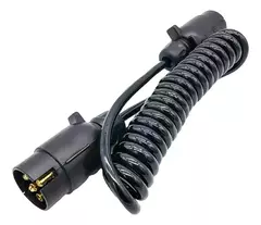 Cable Alargue Helicoidal Ficha Macho Trailer Pvc Para Amurar