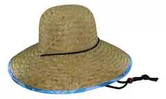 Imagen de Capelina Sombrero De Paja Bajo Ala Estampada