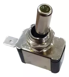 Tecla Palanca 1 Punto Cromada On-off Con Led 12v 20a