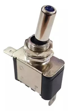 Tecla Palanca 1 Punto Cromada On-off Con Led 12v 20a - SILBECO