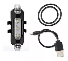 Luz Bicicleta Recargable Usb Blanco - Rojo - comprar online