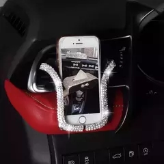 Soporte Porta Celular Femenino Con Brillo Para Auto - SILBECO