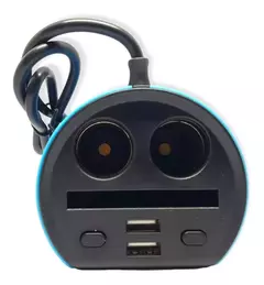 Cargador Para Auto - 2 Toma 12v - 2 Puertos Usb - SILBECO