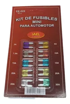 Kit Blister 10 Mini Fusibles Planos Surtidos