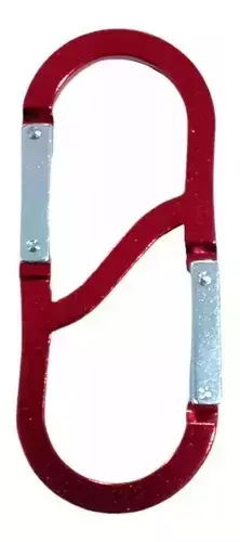Llavero Mosqueton Doble Aluminio Reforzado Rojo O Azul