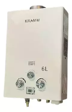 Calefón Kramm 6 Litros Gas Envasado Motorhome Blanco - SILBECO