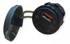 Cargador Empotrable Auto Usb + Usb C Voltímetro Amperimetro - tienda online