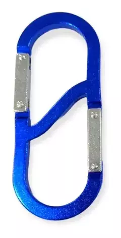 Llavero Mosqueton Doble Aluminio Reforzado Rojo O Azul - comprar online