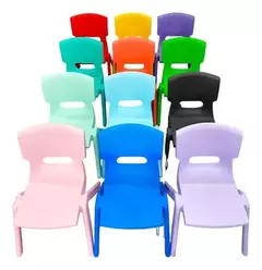 Silla Plástica Apilable Niños X 10