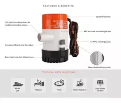 Bomba De Achique Electrica 500gph 12v Seaflo - SILBECO