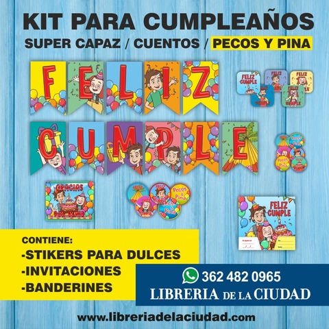 COMBO CUMPLEAÑOS PARA 15 NIÑOS - comprar online