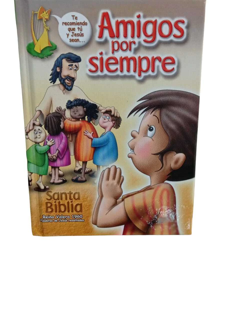 BIBLIA RVR 1960 AMIGOS POR SIEMPRE - ROSA/CELESTE