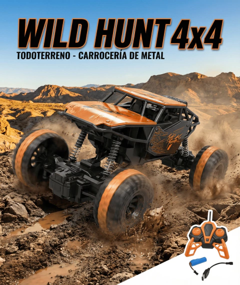 Camioneta RC 4x4 Wild Hunt: Aleación y Suspensión Extrema - comprar online