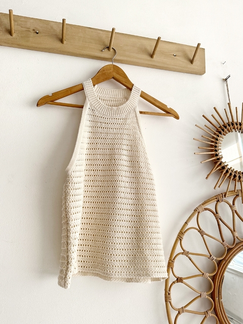 Musculosa Crochet Napoles Cruda