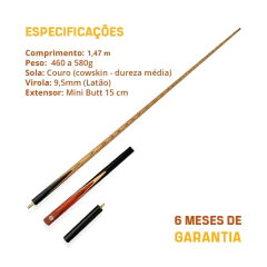 Kit Profissional Taco Rosca 3/4 Ash Rei dos Tacos P4B 9.5 mm + Case de Luxo com Acessórios