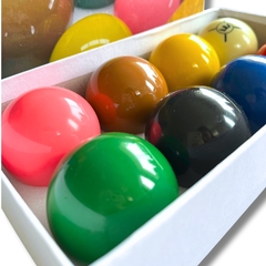 Jogo 8 Bolas Sinuca Snooker Regra BR 52,4 mm Rei dos Tacos - Rei dos Tacos