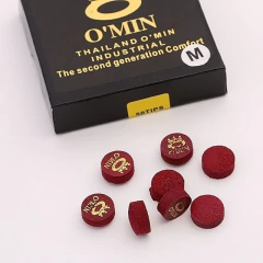 Sola Taco Sinuca Bilhar Omin Red Média 10 mm (caixa 50 und) - comprar online