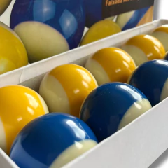 Jogo 10 Bolas Bilhar Sinuca Mata-mata 54 mm Faixa Am/Az RDT - comprar online