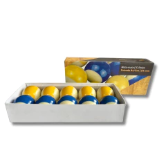 Jogo 10 Bolas Bilhar Sinuca Mata-mata 54 mm Faixa Am/Az RDT na internet