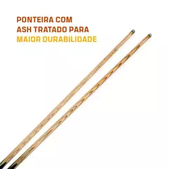 Taco de Sinuca Rosca 3/4 Ash Omin Gunman G3Z 1,47 m 10,5 mm - Rei dos Tacos