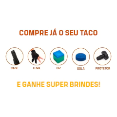 Taco de Sinuca Rei Dos Tacos Classic C4B 1,45 m 11 mm + Kit Case Tubular - comprar online
