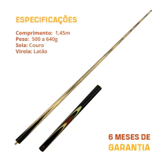 Taco Sinuca 3/4 Ash Rei dos Tacos Classic C3E 1,45 m 10 mm - loja online